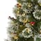 7ft. Pre-Lit Frosted Swiss Pine & Berries Artificial Christmas Tree with Clear LED Lights